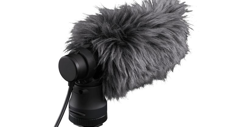 Canon-stereomikrofon DM-E100_BODY_BackSlantDown&Windscreen