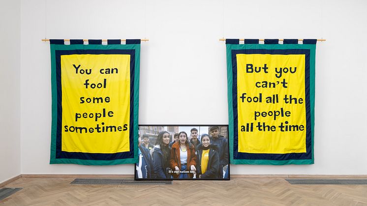 Jeremy Deller, You can fool some people sometimes, 2019. But you can’t fool all the people all the time, 2019. Putin’s Happy, 2019