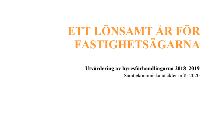 Ett lönsamt år för fastighetsägarna