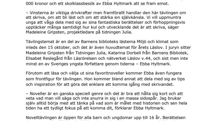 Nationell novelltävling ska öka ungas skrivlust