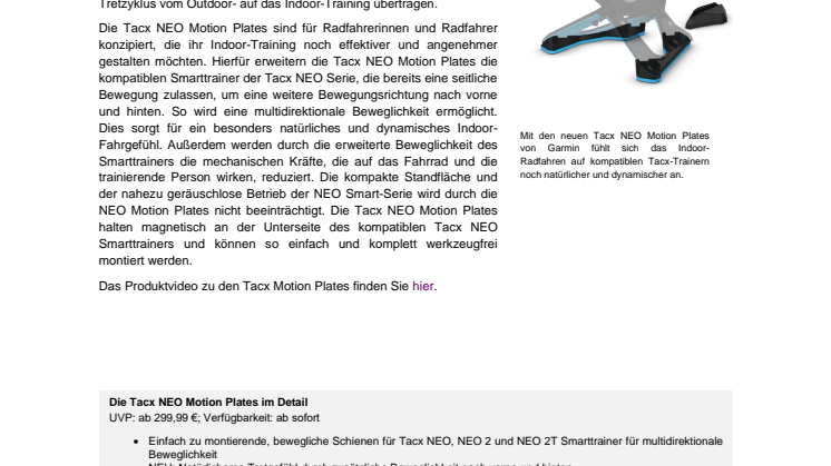 Garmin PM Tacx NEO Motion Plates DE