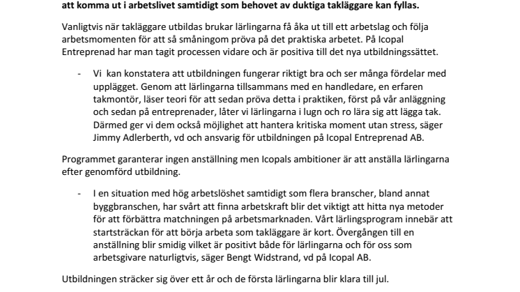 Stor succé för lärlingsprogram