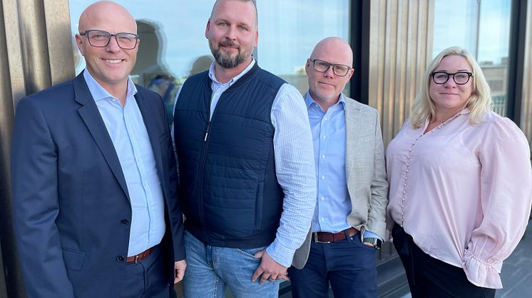 Från vänster i bild: Andreas Behm Fredin, Mika Vintergrip, Anders Bratt och Cecilia Granath