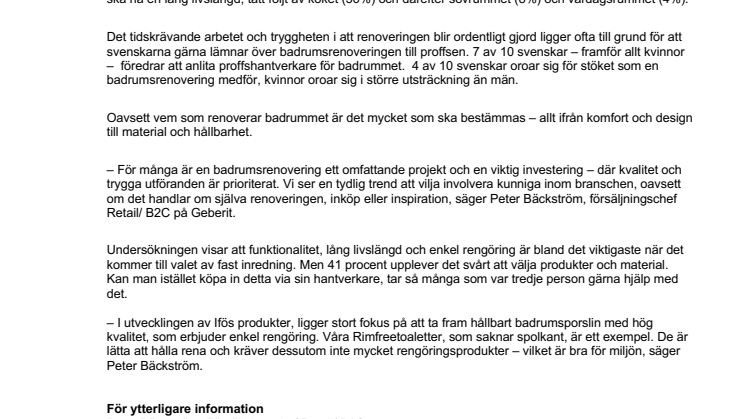 7 av 10 anlitar proffs för sin badrumsrenovering