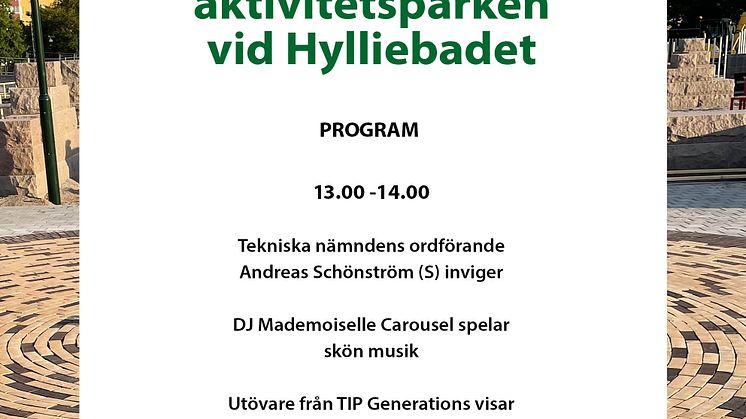 Programposter_Invigning aktivitetsparken