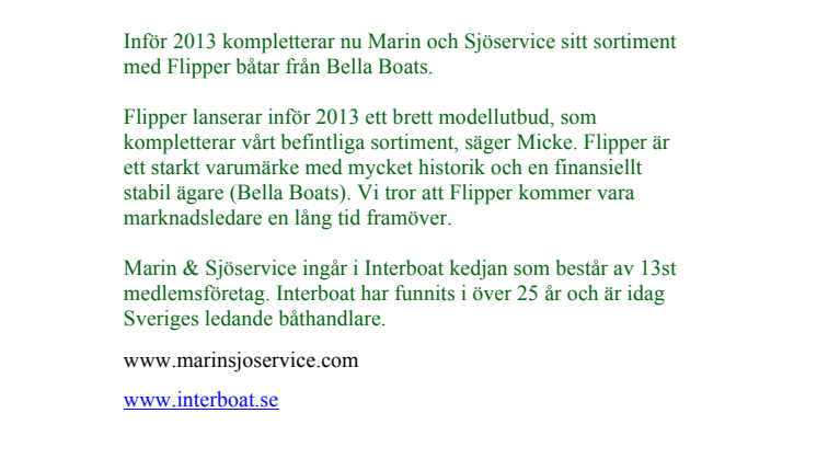 Marin & Sjöservice i Norrköping breddar sitt sortiment!