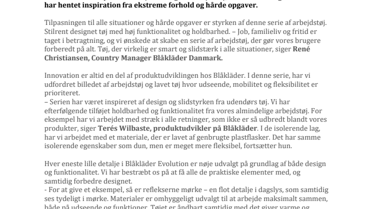 NYHED! NY SERIE AF HØJTEKNOLOGISK ARBEJDSTØJ TIL ALLE SITUATIONER