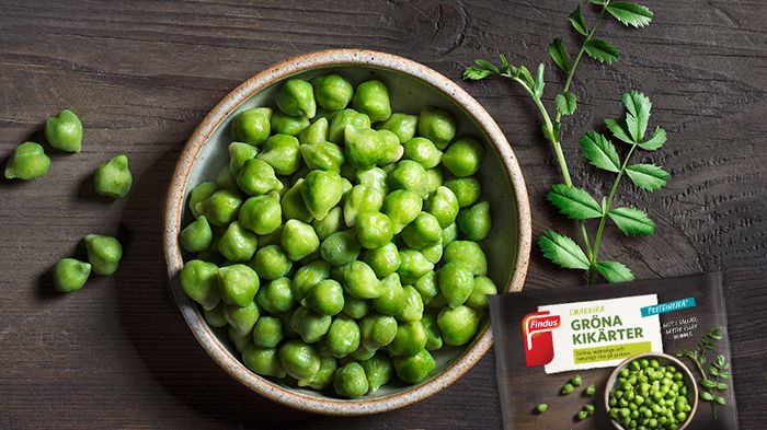 Findus lanserar helt unik produkt inom grönsakskategorin: Gröna Kikärter
