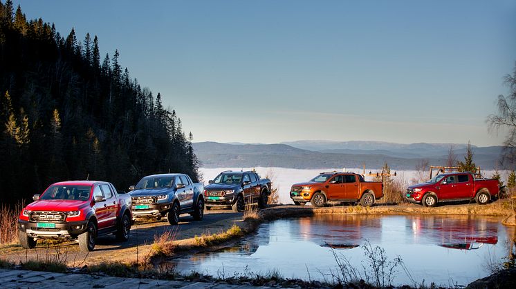 Ford Ranger er årets mest solgte pickup i Norge 
