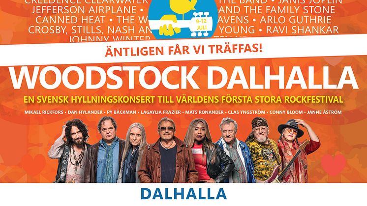 Woodstock Dalhalla - en känd samling fantastiska artister hyllar denna kultfestival