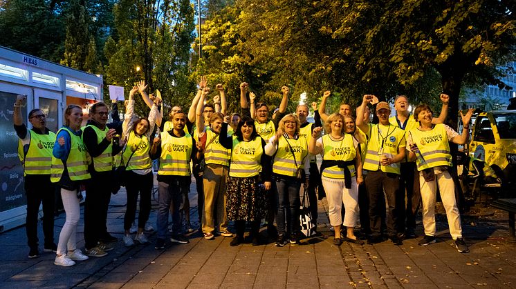 Sammen for studentbyen Oslo: studenter, rektorer, Oslopolitikere og samskipnad. Bildet er fra Faddervakt 2022.