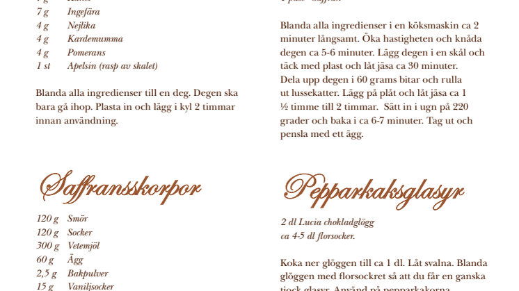 Julrecept av världsmästaren Håkan Johansson till Lucia Glögg Choklad