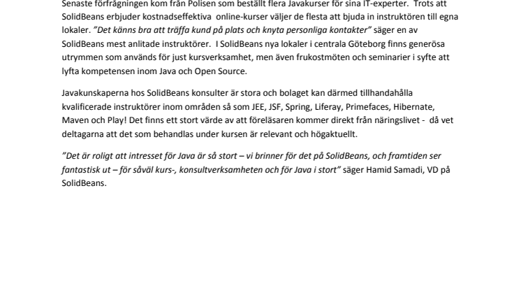Efterfrågan på Javakurser ökar