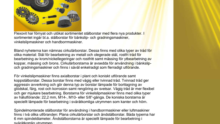 Nytt sortiment stålborstar