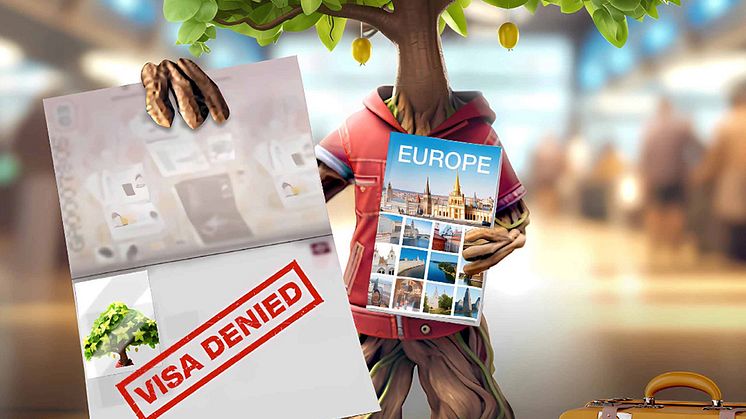 EU:s gemensamma kampanj för växthälsa består bland annat av en animerad film om vad du kan och inte kan ta med hem från resan. Foto: EFSA.