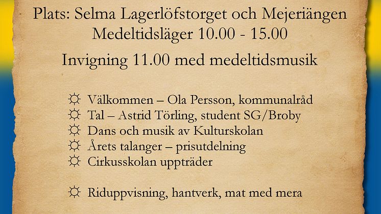 Medeltidsfest i Sunne på nationaldagen