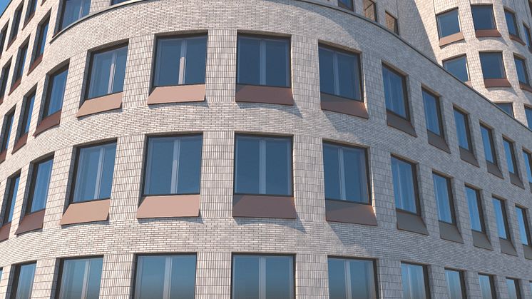 Första Parkett - ny simhall och kontorsbyggnad i Arenastaden