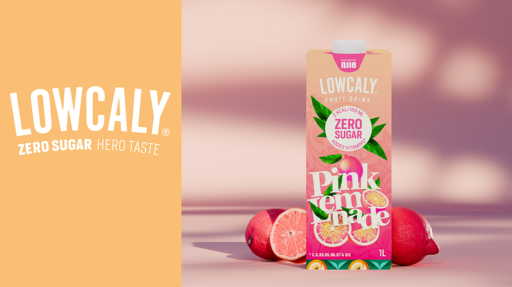 Lowcaly förnyar sitt fruktdryckssortiment med nyheten Pink Lemonade