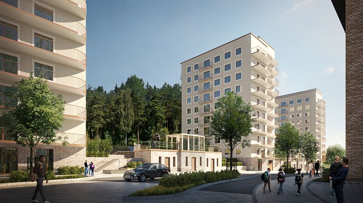 Kv Samsö, Farsta. Illustration: BAU