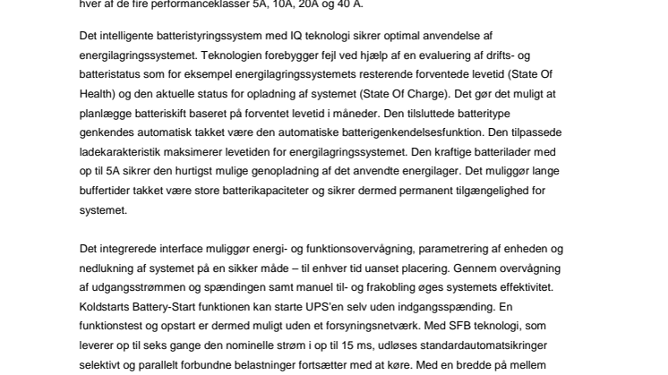 Quint DC UPS til industrielle netværk