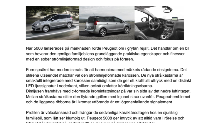 Sverigepremiär för nya generationen Peugeot 5008