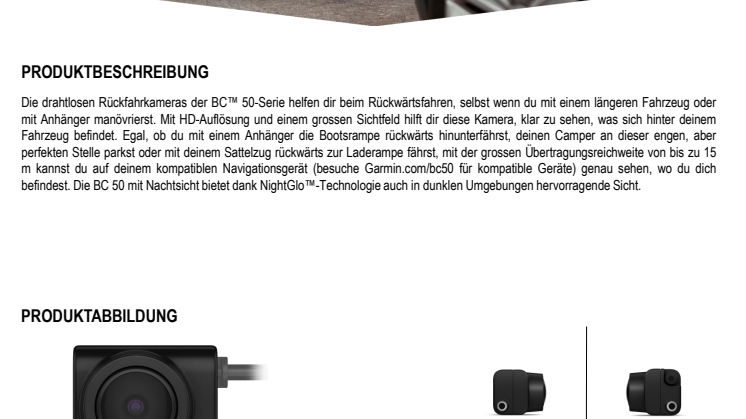 Datenblatt CH Garmin BC50 Serie
