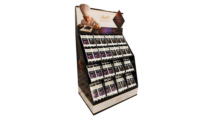 Smurfit Westrock OnWell, en ledande skandinavisk tillverkare av POS-material, har bl a tillverkat denna WorldStar-belönade butiksdisplay till Lindt choklad.