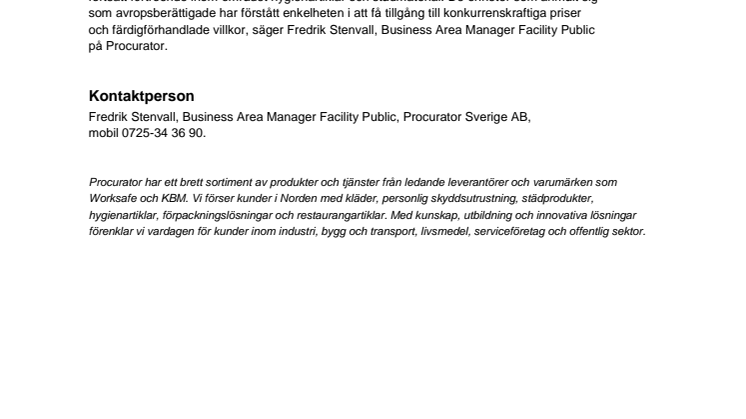 Nytt avtal mellan Procurator och SKL Kommentus Inköpscentral