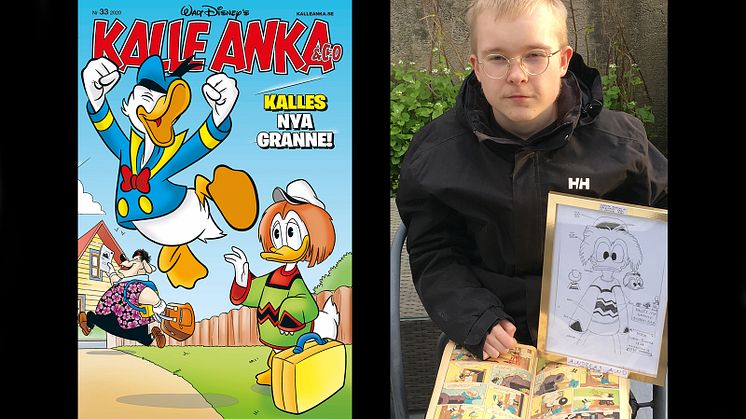 16-åriga Lukas från Oxelösund har skapat Kalle Ankas nya granne