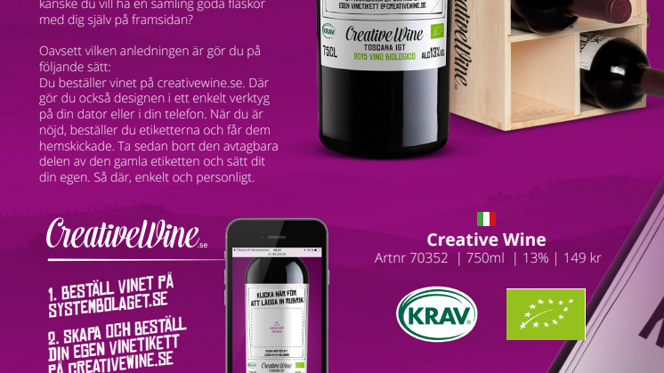 Skapa din egen vinetikett på creativewine.se