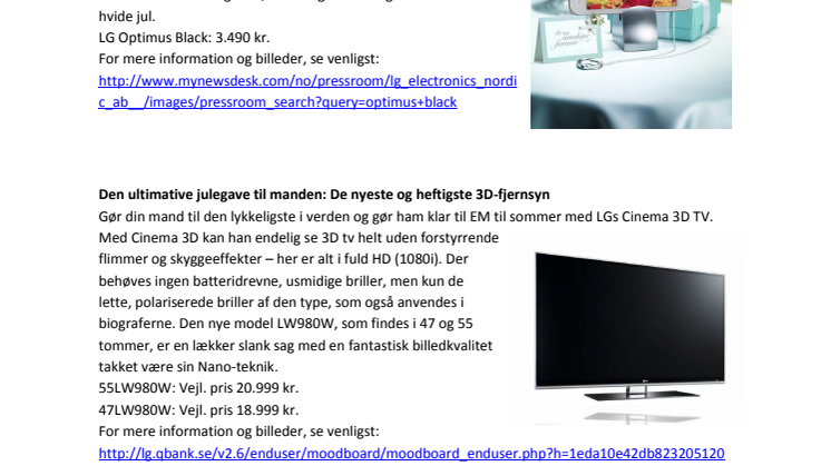 Årets julegaver fra LG