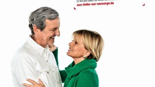 Darmkrebsmonat März 2013: Auch Männer gehen aus Liebe zur Vorsorge.                                                                                                    Uschi Glas und Dieter Hermann sind die neuen Testimonials für die Darmkrebsvorsorge