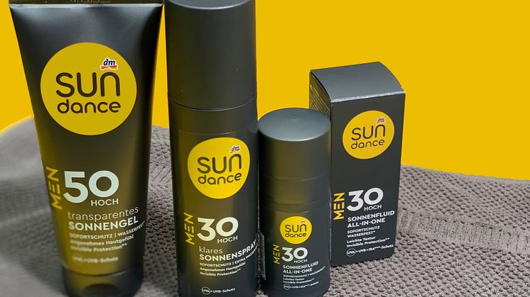 Ab sofort in allen dm-Märkten und im Onlineshop erhältlich: die SUNDANCE Produkte für Männer