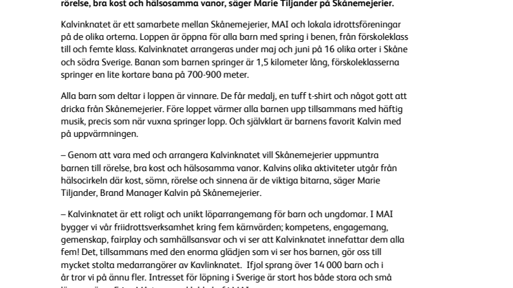 Tid för Kalvinknatet – Barnens stora löparfest
