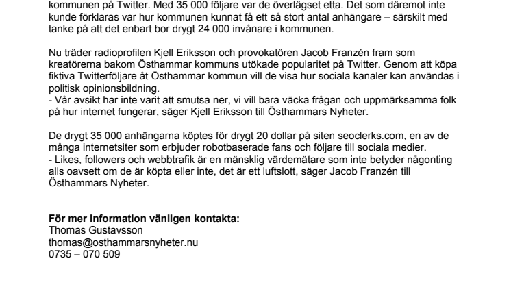Så blev Östhammar störst på Twitter