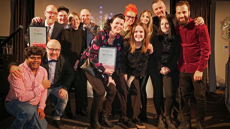 Samtliga vinnare på Handelsfesten 2018. Foto: Adam Jonsson. 