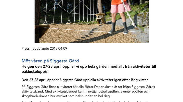 Möt våren på Siggesta Gård 
