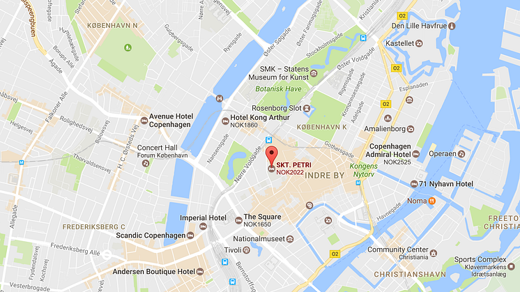 Her ligger SKT. PETRI. Foto: Google Maps Screenshot