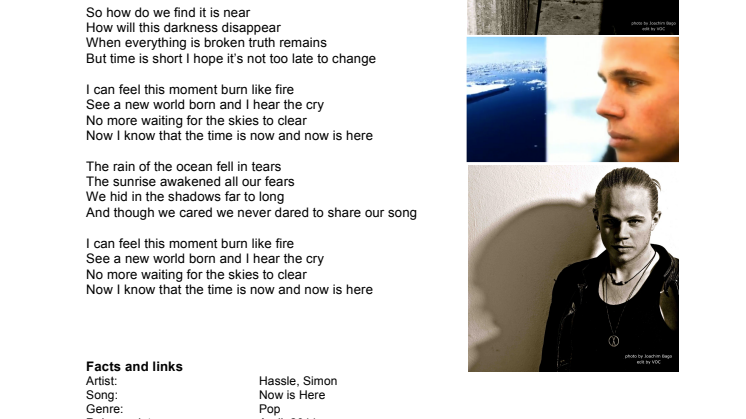 Lyrics to "Now Is Here" by Simon Hassle