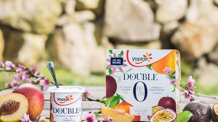 Yoplait Double 0% Fersken og Pasjonsfrukt