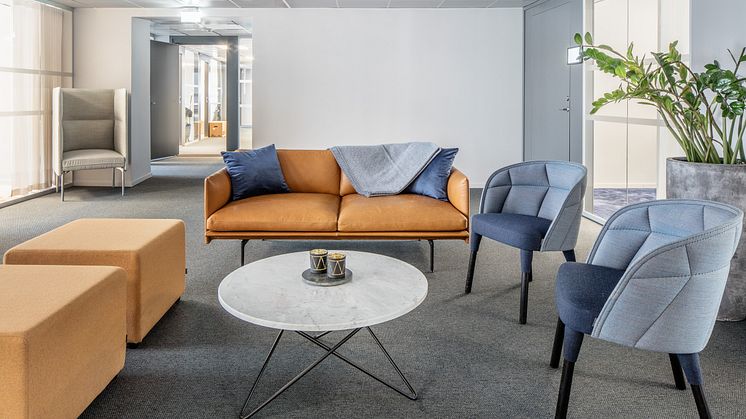 Dreem har tagit fram inredningskoncept för Wåhlins nya kontor på Östra Hamngatan. Sobert blandas med ljusare inslag.
