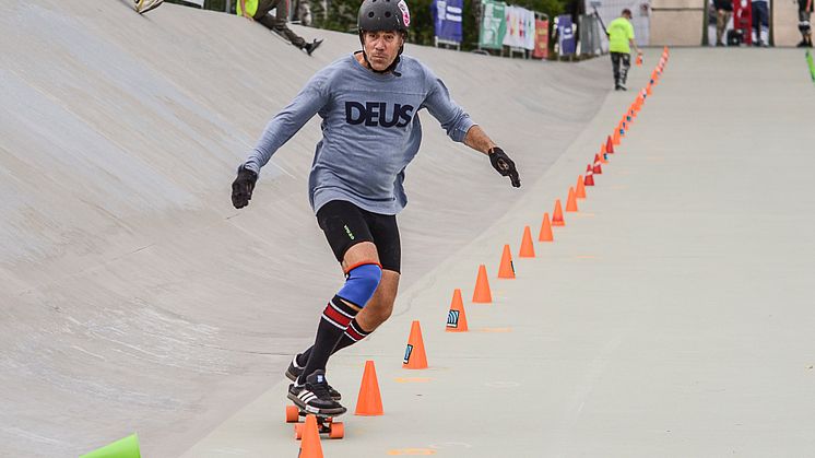 Skateboardslalom Niklas Hyland