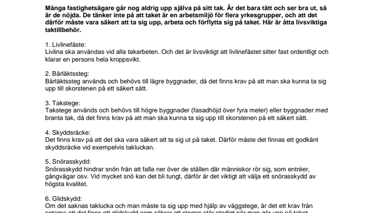 8 livsviktiga taktillbehör