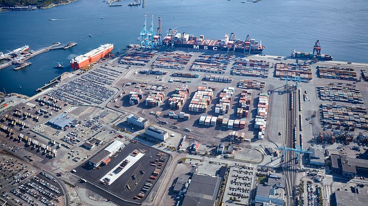 Flygbild Göteborgs Hamn