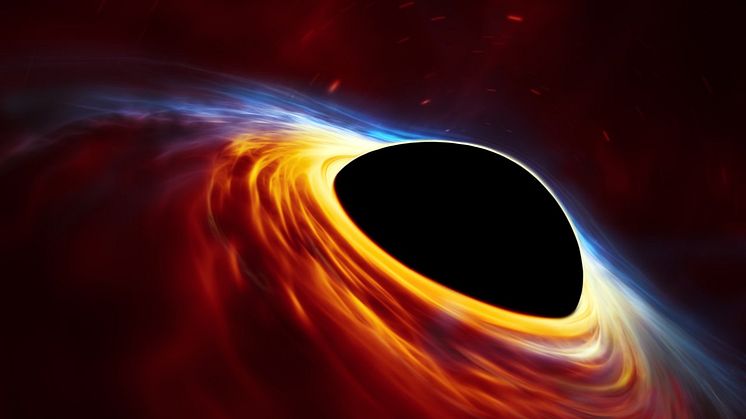 Supermassive black hole with torn-apart star (artist's impression) Credit: ESO, ESA/Hubble, M. Kornmesser