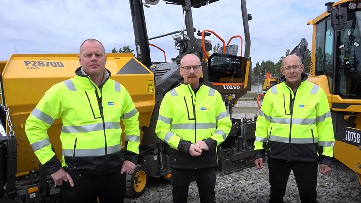 Produktspecialisten Kjell Carlsson, säljaren Christer Gryth och produktspecialisten Tommy Wahlsten. 
