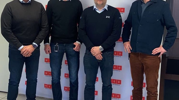 Per Westerberg (Norsecraft Geo), Christian Carlstein (Mediateknik), Klas Rolofsson (Norsecraft Geo) och Martin Carlstein (Mediateknik)