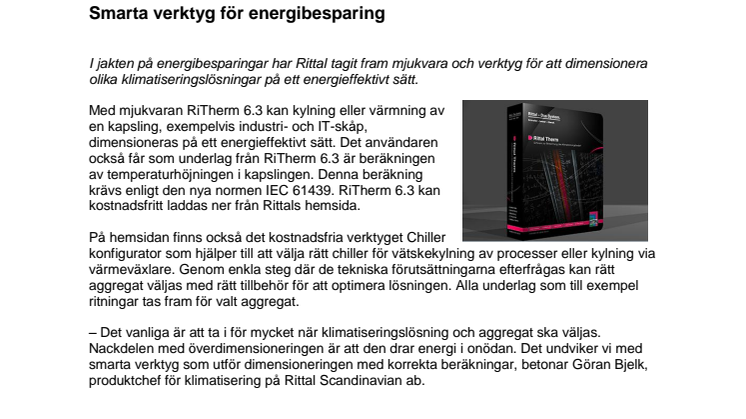 Smarta verktyg för energibesparing