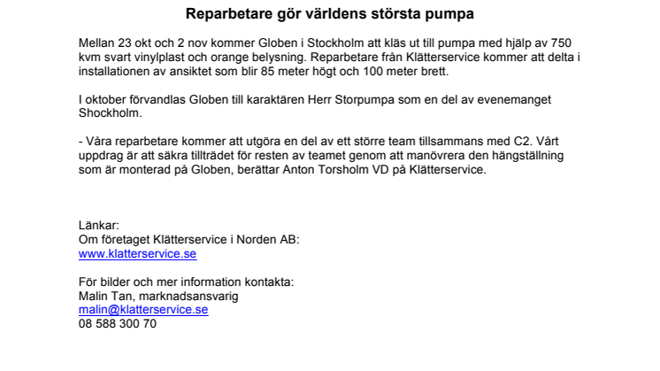 Reparbetare gör världens största pumpa