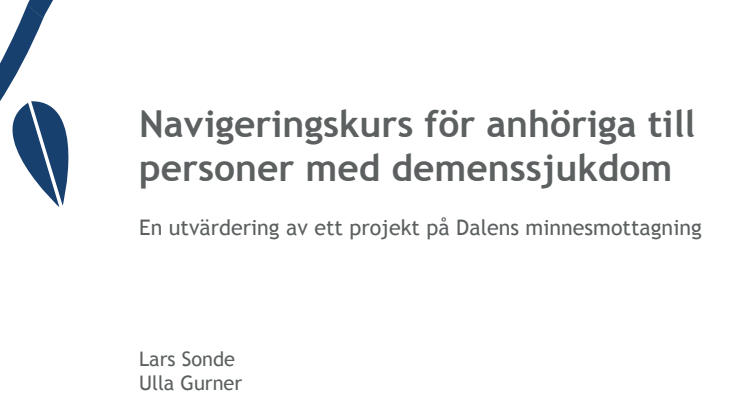 Navigeringskurs för anhöriga till personer med demenssjukdom